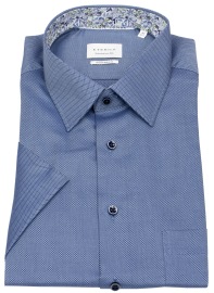 Eterna Kurzarmhemd - Modern Fit - Struktur - blau - ohne OVP