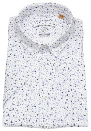 Eterna Kurzarmhemd - Regular Fit - Button Down - We Care - Vogel Print - blau