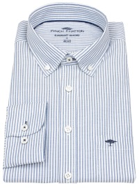 Fynch-Hatton Hemd - Casual Fit - Button Down - feine Streifen - dunkelblau / weiß