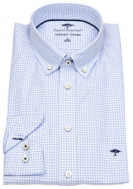 Fynch-Hatton Hemd - Casual Fit - Button Down - Gitterkaro - blau / weiß