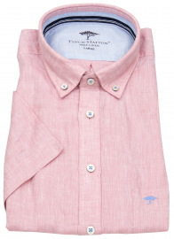Fynch-Hatton Kurzarmhemd - Casual Fit - Leinen - Button Down Kragen - lilac
