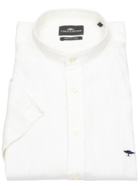 Fynch-Hatton Kurzarmhemd - Casual Fit - Leinen - Stehkragen - weiß - ohne OVP
