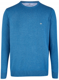 Fynch-Hatton Pullover - Casual Fit - Rundhals-Ausschnitt - blau