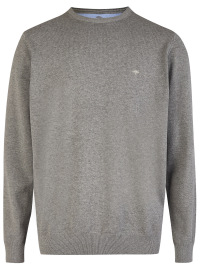 Fynch-Hatton Pullover - Casual Fit - Rundhals-Ausschnitt - grau