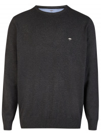 Fynch-Hatton Pullover - Casual Fit - Rundhals-Ausschnitt - schwarz