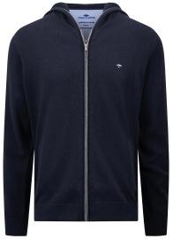 Fynch-Hatton Zipped Hooded Cardigan - Casual Fit - Kapuze - dunkelblau