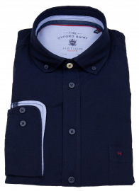 Hatico Hemd - Modern Fit - Button Down - Oxford - dunkelblau