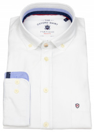 Hatico Shirt - Modern Fit - Button Down - Oxford - White