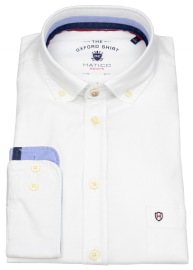 Hatico Hemd - Modern Fit - Button Down - Oxford - weiß - ohne OVP