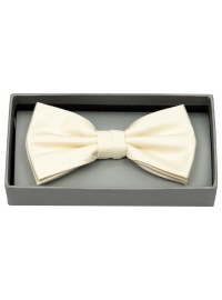 Jacques Britt Bow Tie - Silk - Structure - Ecru / Beigefarben