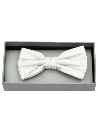 Jacques Britt Bow Tie - Silk - Structure - Silver - w/o OP