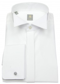 Jacques Britt Smokinghemd - Slim Fit - Kläppchenkragen - UMA - weiß