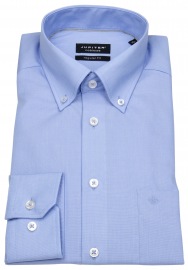 Jupiter Hemd - Regular Fit - Fil-à-Fil - Button Down - hellblau