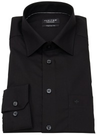Jupiter Shirt - Regular Fit - Kent Collar - Black