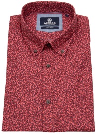 Lerros Hemd - Regular Fit - Button Down Kragen - rot / schwarz