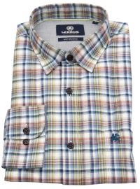 Lerros Shirt - Regular Fit - Kent Collar - Checked - Multicolored - w/o OP
