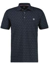 Lerros Poloshirt - Modern Fit - Pattern - Dark Blue