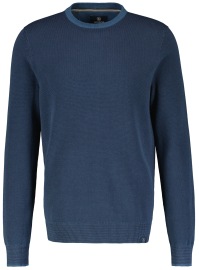 Lerros Pullover - Modern Fit - Rundhals-Ausschnitt - Struktur - blau