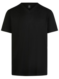 Lerros T-Shirt Doppelpack - Regular Fit - V-Ausschnitt - schwarz