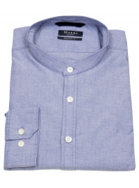 MAERZ Muenchen Hemd - Modern Fit - Stehkragen - blau