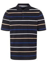 MAERZ Muenchen Poloshirt - Regular Fit - Streifen - dunkelblau