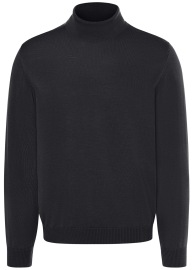 MAERZ Muenchen Pullover - Classic Fit - Rollkragen - Merinowolle - schwarz