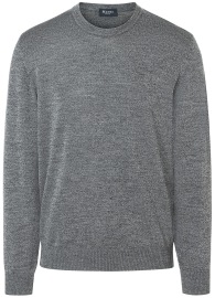 MAERZ Muenchen Pullover - Comfort Fit - Rundhals - Merinowolle - grau