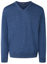 MAERZ Muenchen Pullover - Comfort Fit - V-Ausschnitt - dunkelblau