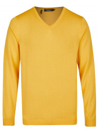 MAERZ Muenchen Pullover - Modern Fit - V-Ausschnitt - gelb