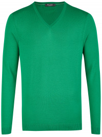 MAERZ Muenchen Pullover - Modern Fit - V-Ausschnitt - grün