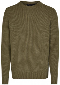 MAERZ Muenchen Pullover - Regular Fit - Rundhals - Merinowolle - grün
