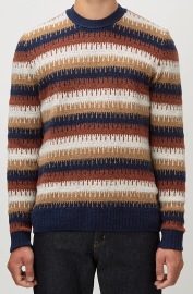MAERZ Muenchen Pullover - Regular Fit - Round-neck - Striped - Multicolored