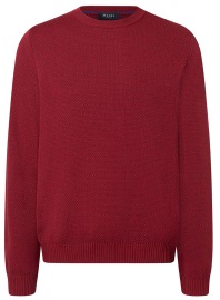 MAERZ Muenchen Pullover - Regular Fit - Rundhals - Struktur - rot