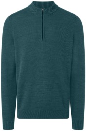 MAERZ Muenchen Pullover - Regular Fit - Troyerkragen - grün
