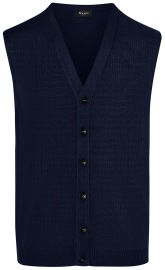 MAERZ Muenchen Weste - Regular Fit - Merinowolle - dunkelblau