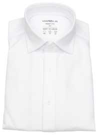 Marvelis Hemd - Body Fit - Easy To Wear Piqué - weiß - ohne OVP