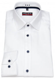 Marvelis Shirt - Body Fit - Patch - Twill - Extra Opaque - White