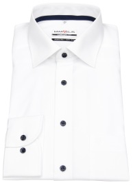 Marvelis Hemd - Comfort Fit - Kentkragen - Kontrastknöpfe - weiß - ohne OVP