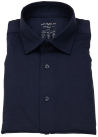 Marvelis Hemd - Modern Fit - Easy To Wear Jersey - dunkelblau