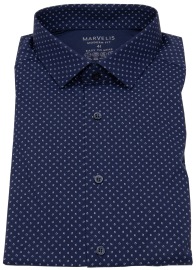 Marvelis Hemd - Modern Fit - Easy To Wear Performance - blau / hellblau / weiß