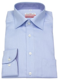 Marvelis Hemd - Modern Fit - Patch - Struktur - hellblau - ohne OVP