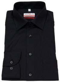Marvelis Hemd - Modern Fit - schwarz - extra langer Arm 69cm - ohne OVP