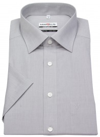 Marvelis Kurzarmhemd - Comfort Fit - Chambray - grau