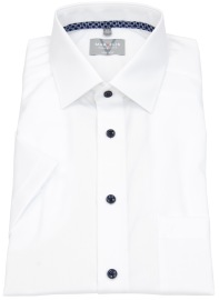 Marvelis Kurzarmhemd - Comfort Fit - Kentkragen - Kontrastknöpfe - weiß - ohne OVP