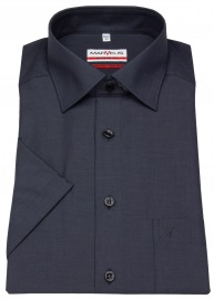 Marvelis Kurzarmhemd - Modern Fit - Chambray - anthrazit