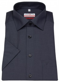 Marvelis Kurzarmhemd - Modern Fit - Chambray - anthrazit