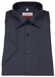 Marvelis Short Sleeve Shirt - Modern Fit - Chambray - Anthracite - w/o OP
