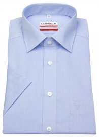 Marvelis Kurzarmhemd - Modern Fit - Chambray - hellblau