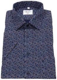 Marvelis Short Sleeve Shirt - Modern Fit - Print - Blue