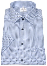 Marvelis Kurzarmhemd - Modern Fit - Print - blau / hellblau / weiß